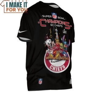 Kansas City Chiefs Cartoon Character Celebrating Champions Go Chiefs T Shirt 2