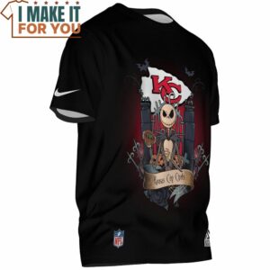 Kansas City Chiefs Jack Skellington True Fan T Shirt 2