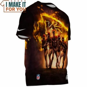 Kansas City Chiefs Fiery Team Spirit Graphic T Shirt 3