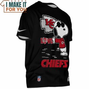 Kansas City Chiefs Snoopy Cool Love Chiefs T Shirt 2
