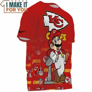 Kansas City Chiefs x Mario Champions Cup 3D T Shirt 3