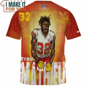 Tyrann Matheu x Kansas City Chiefs Retro Fullprinted T Shirt 2