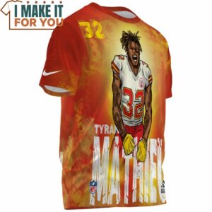 Tyrann Matheu x Kansas City Chiefs Retro Fullprinted T Shirt 3