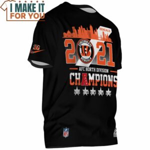Cincinnati Bengals 2021 Champions AFC North Division 5 Star T Shirt 2