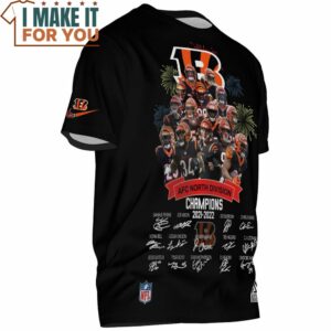 Cincinnati Bengals AFC North Division Champions 2021 2022 Commemorative T Shirt 3
