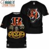 Cincinnati Bengals Horror Character Team Up T-Shirt, Best Gifts For Bengals Fans