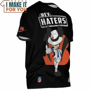 Cincinnati Bengals Mickey Hey Haters Graphic T Shirt 2