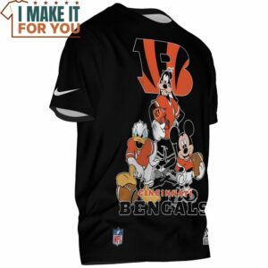 Cincinnati Bengals Mickey and Friends Team Up T Shirt 2