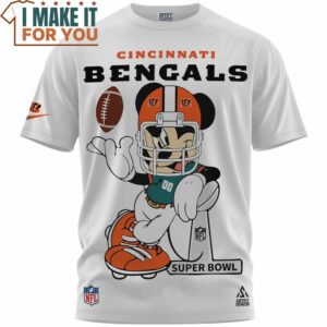 Cincinnati Bengals Mickey Champions Super Bowl Cup T Shirt 4