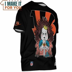 Cincinnati Bengals Snoopy Iron Throne T Shirt 2