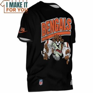 Cincinnati Bengals Tasmanian Devil in Jersey T Shirt 3