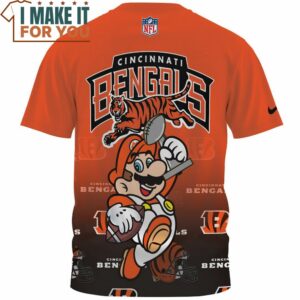 Cincinnati Bengals x Mario Champions Cup 3D T Shirt 2