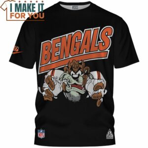 Cincinnati Bengals Tasmanian Devil in Jersey T Shirt 4