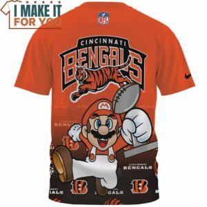 Cincinnati Bengals x Mario Champions Cup Fullprinted T Shirt 2