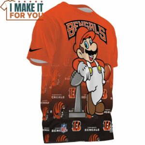 Cincinnati Bengals x Mario Champions Cup AOP T Shirt 3