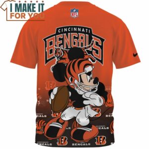 Cincinnati Bengals x Mickey Touchdown Fullprinted T Shirt 2
