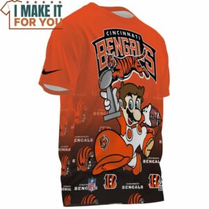 Cincinnati Bengals x Mario Champions Cup Pull Over Printed T Shirt 3