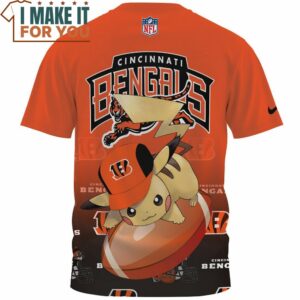 Cincinnati Bengals x Pikachu True Fan Fullprinted T Shirt 2