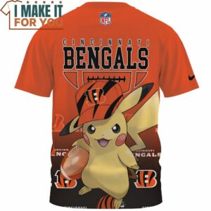 Cincinnati Bengals x Pikachu Football Fan Fullprinted T Shirt 2
