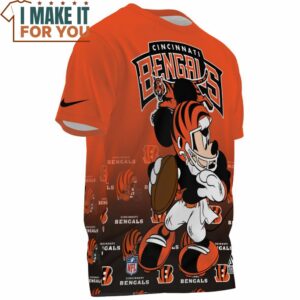 Cincinnati Bengals x Mickey Touchdown Fullprinted T Shirt 3