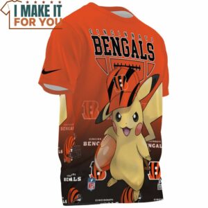 Cincinnati Bengals x Pikachu Football Fan Fullprinted T Shirt 3