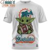 Miami Dolphins Baby Yoda Football Big Fan T-Shirt, Gifts For Dolphins Fans