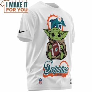 Miami Dolphins Baby Yoda Football Big Fan T Shirt 2