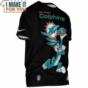 Miami Dolphins Bunny Bug Touchdown T Shirt 2