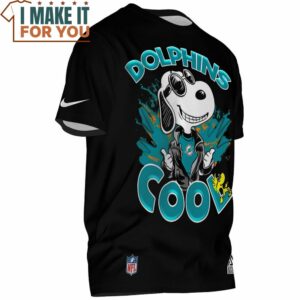 Miami Dolphins Cool Snoopy and Woodstock Big Fan T Shirt 2