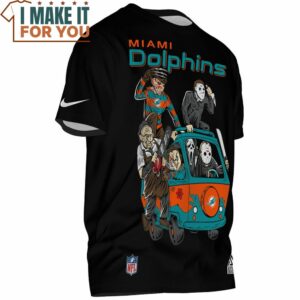Miami Dolphins Horror Movie Characters Mystery Van T Shirt 2