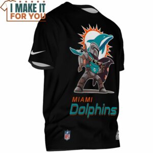 Miami Dolphins Mandalorian And Baby Yoda Big Fan T Shirt 2