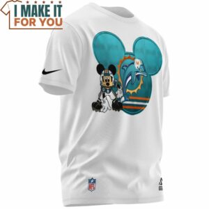 Miami Dolphins Mickey Disney Player T Shirt 2