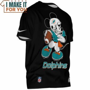Miami Dolphins Mickey Mouse Football Player T Shirt 2