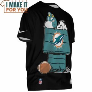 Miami Dolphins Snoopy And Woodstock Football House T Shirt 2