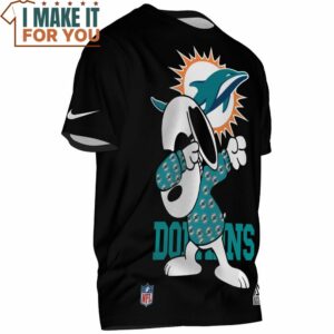 Miami Dolphins Snoopy Dabbing Big Fan T Shirt 2