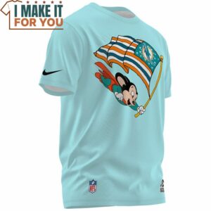Miami Dolphins Super Mickey Miami Flag T Shirt 2