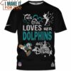 Miami Dolphins This Girl Loves Her Dolphins And Disney Mickey T-Shirt, Miami Dolphins Gifts For Her