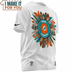 Miami Dolphins Tribal Inspired Logo T Shirt 2
