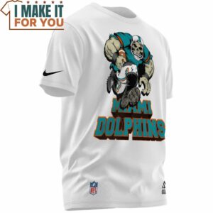 Miami Dolphins Troll Zombie Player Cartoon T Shirt 2