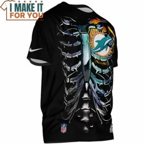 Miami Dolphins Xray Dolphins in My Heart T Shirt 2
