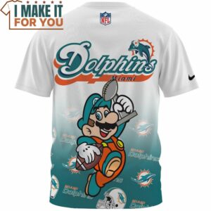Miami Dolphins x Mario Champion Cup 3D T Shirt 2