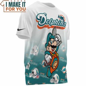 Miami Dolphins x Mario Champion Cup 3D T Shirt 3