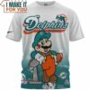 Miami Dolphins x Mario Champion Cup Pull Over Printed T-Shirt, Gifts For Dolphins Fans