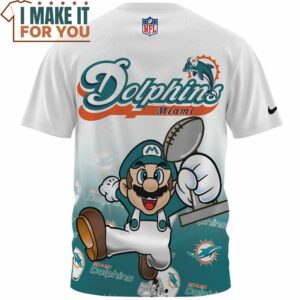 Miami Dolphins x Mario Champion Cup AOP T Shirt 2