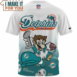 Miami Dolphins x Mario Champion Cup Fullprinted T Shirt 2