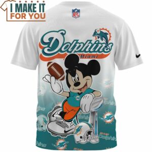 Miami Dolphins x Mickey Champion Cup Fullprinted T Shirt 2