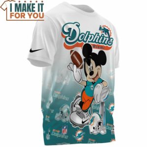 Miami Dolphins x Mickey Champion Cup Fullprinted T Shirt 3