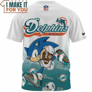 Miami Dolphins x Sonic Speed Run Fullprinted T Shirt 2