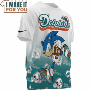 Miami Dolphins x Sonic Speed Run Fullprinted T Shirt 3