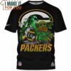 Green Bay Packers Baby Yoda and Lucky Gnome Big Fan T-Shirt, Gifts For Green Bay Packers Fans